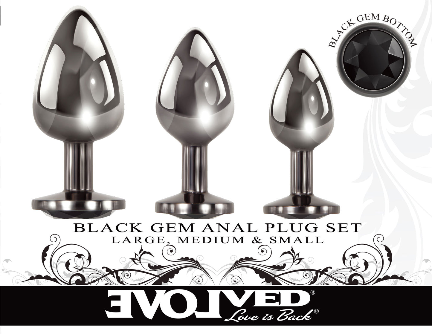 Black Gem Anal Plug Set