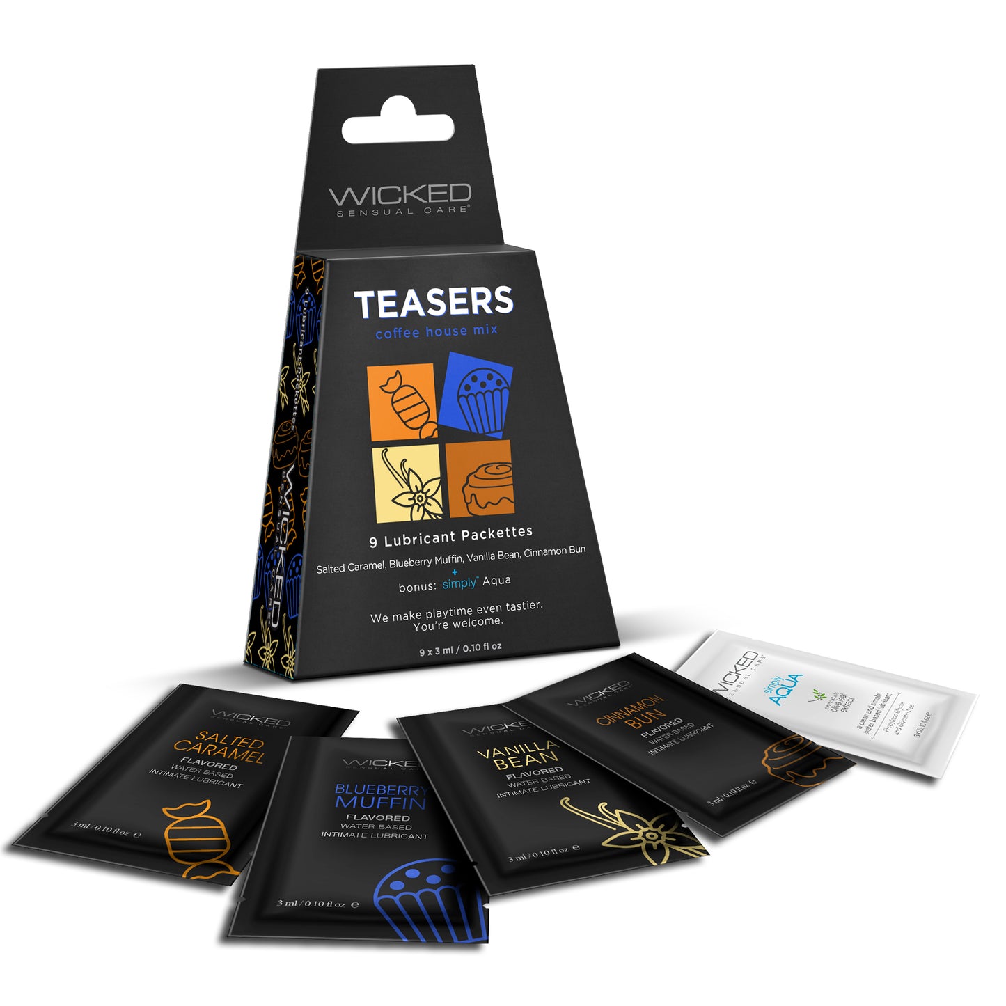 Teasers Coffee House Mix - 9 Lubricant Packettes - 2 Each