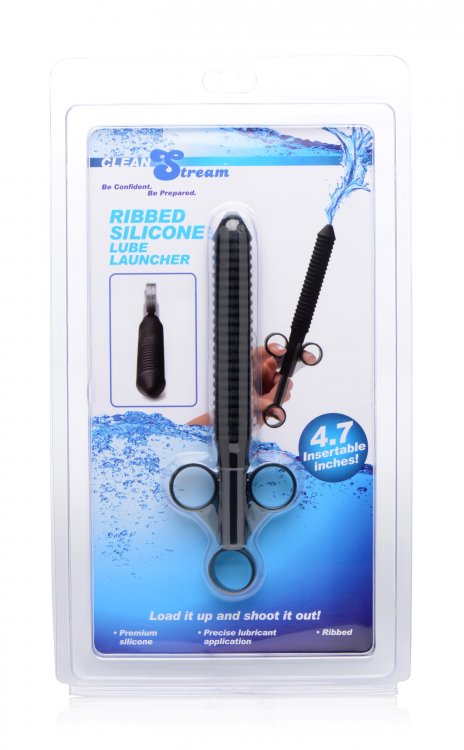 Ribbed Silicone Lubricant Launcher CS-AG117
