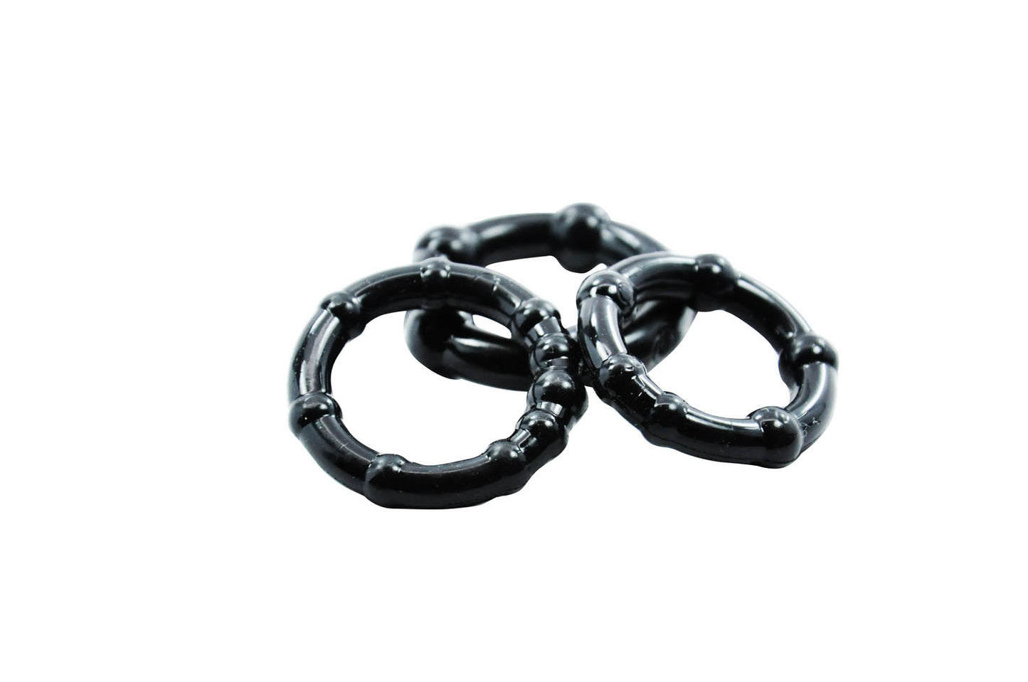 Cockring Combo Beaded - Black WTC63841