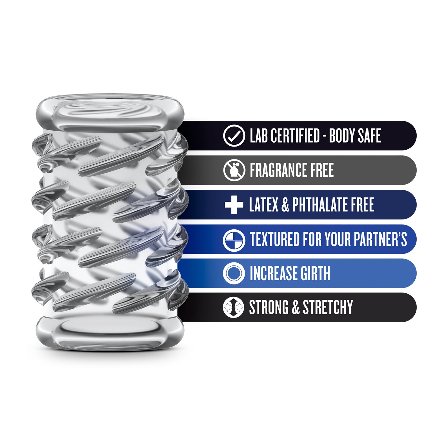 Stay Hard Cock Sleeve 06 - Clear BL-00602