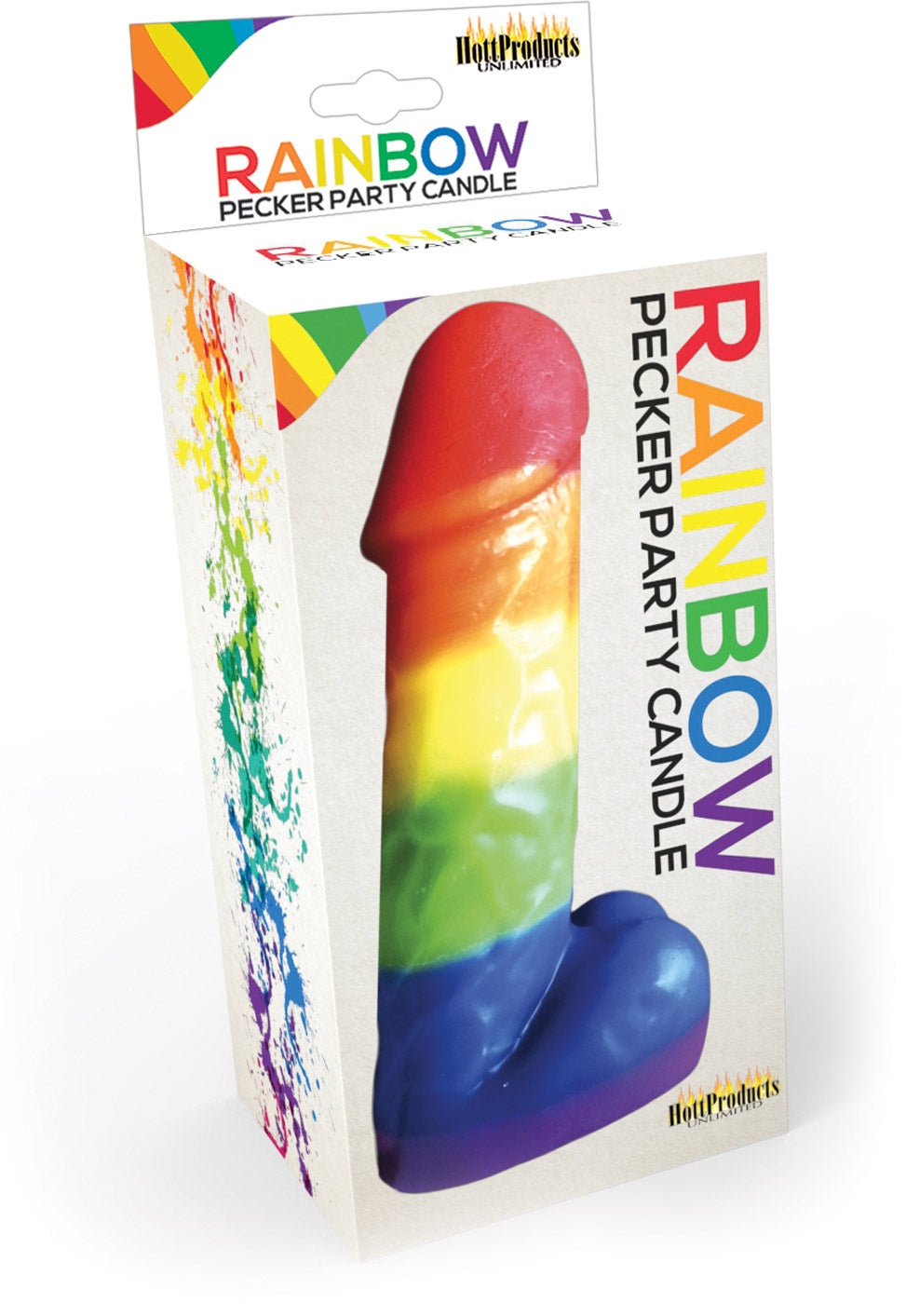 Rainbow Pecker Party Candle 7" HTP3144