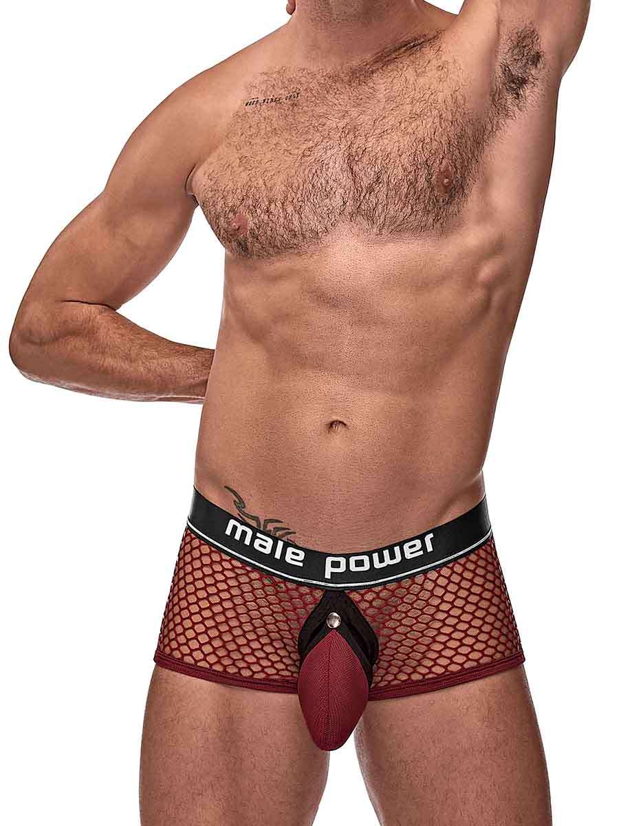 Cock Pit Net Mini Cock Ring Short - Large - Burgundy MP-120260BNLG