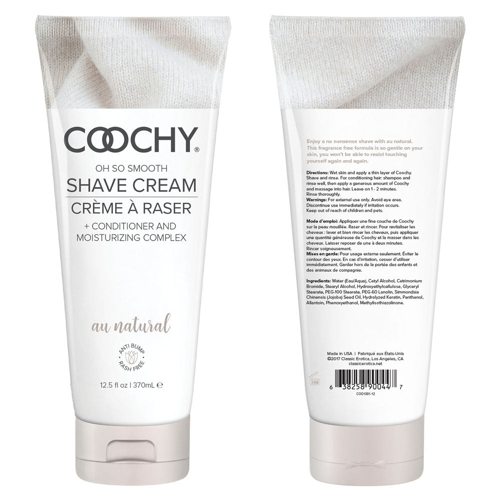 Coochy Shave Cream Au Natural 12.5 Fl. Oz. COO1001-12