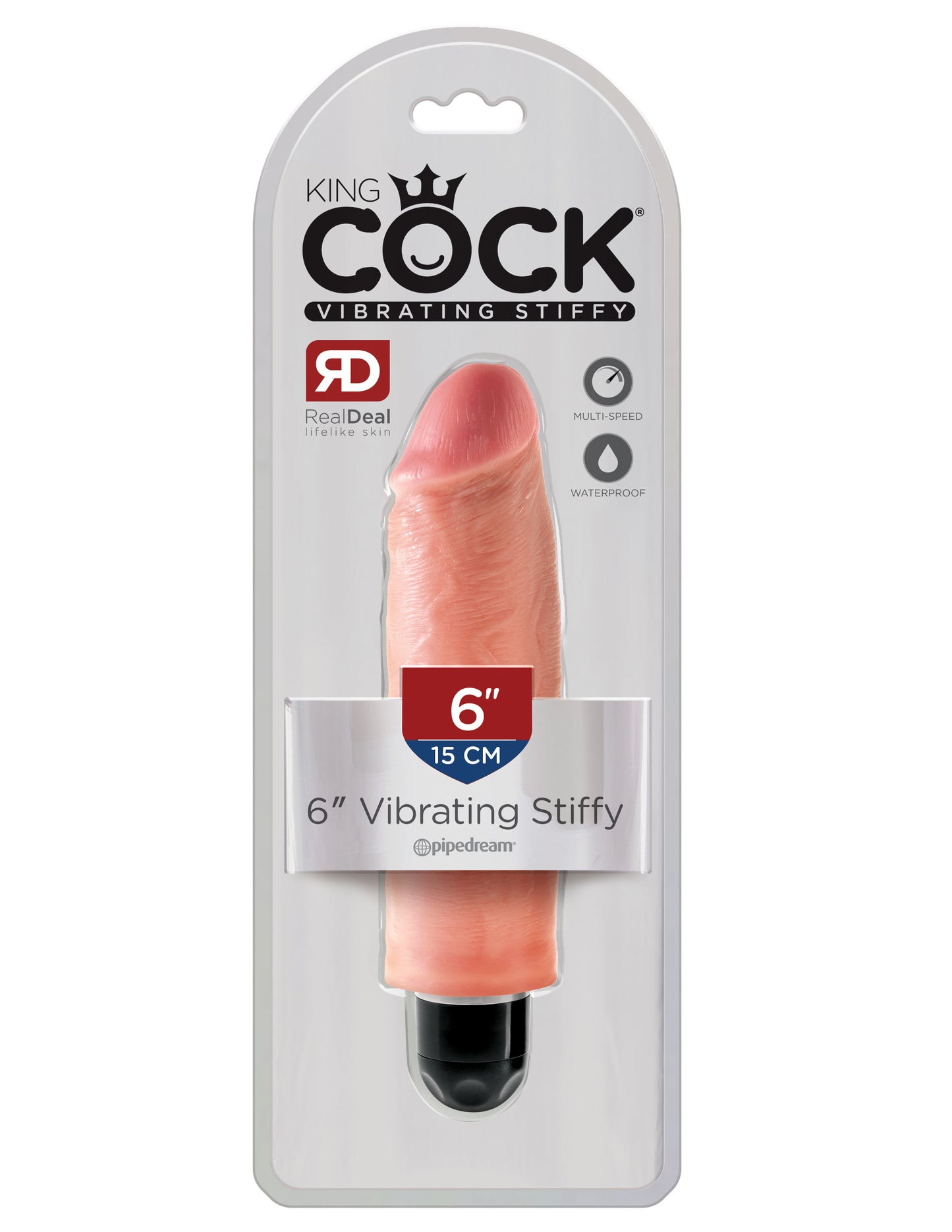 King Cock 6" Vibrating Stiffy - Light PD5521-21