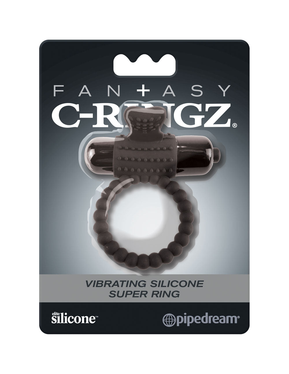 Fantasy C-Ringz Vibrating Silicone Super Ring Black PD5966-23