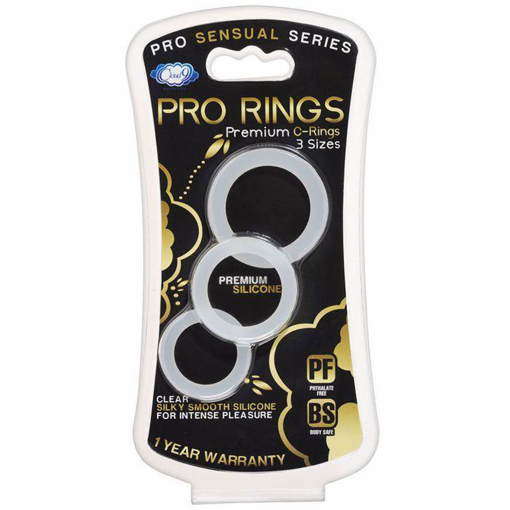 Cloud 9 Pro Sensual Silicone Cock Ring 3 Pack WTC85212