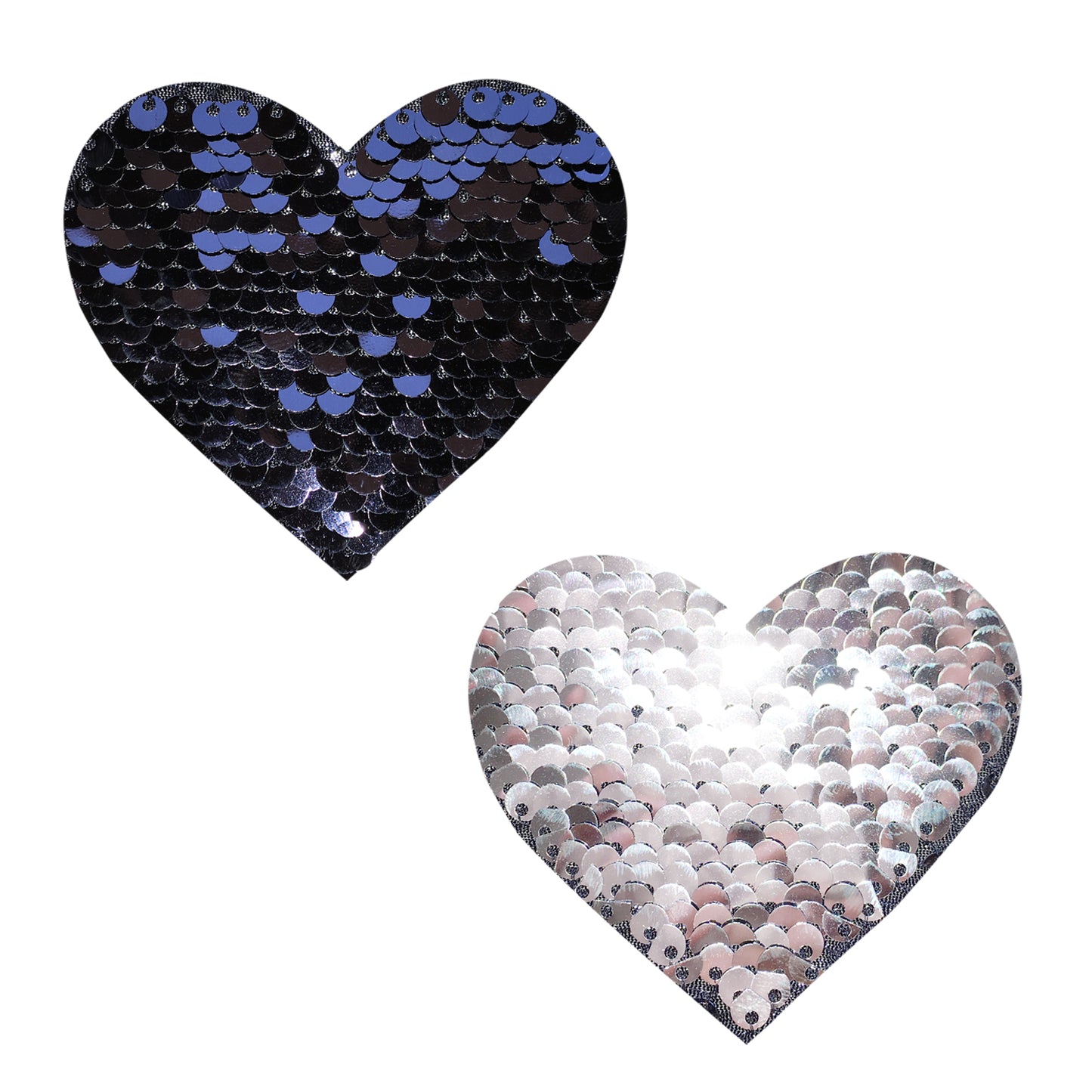 Sequin Medusa Magic Flip Black to Silver I Heart U Nipztix Pasties NN-SQ-MED-NS