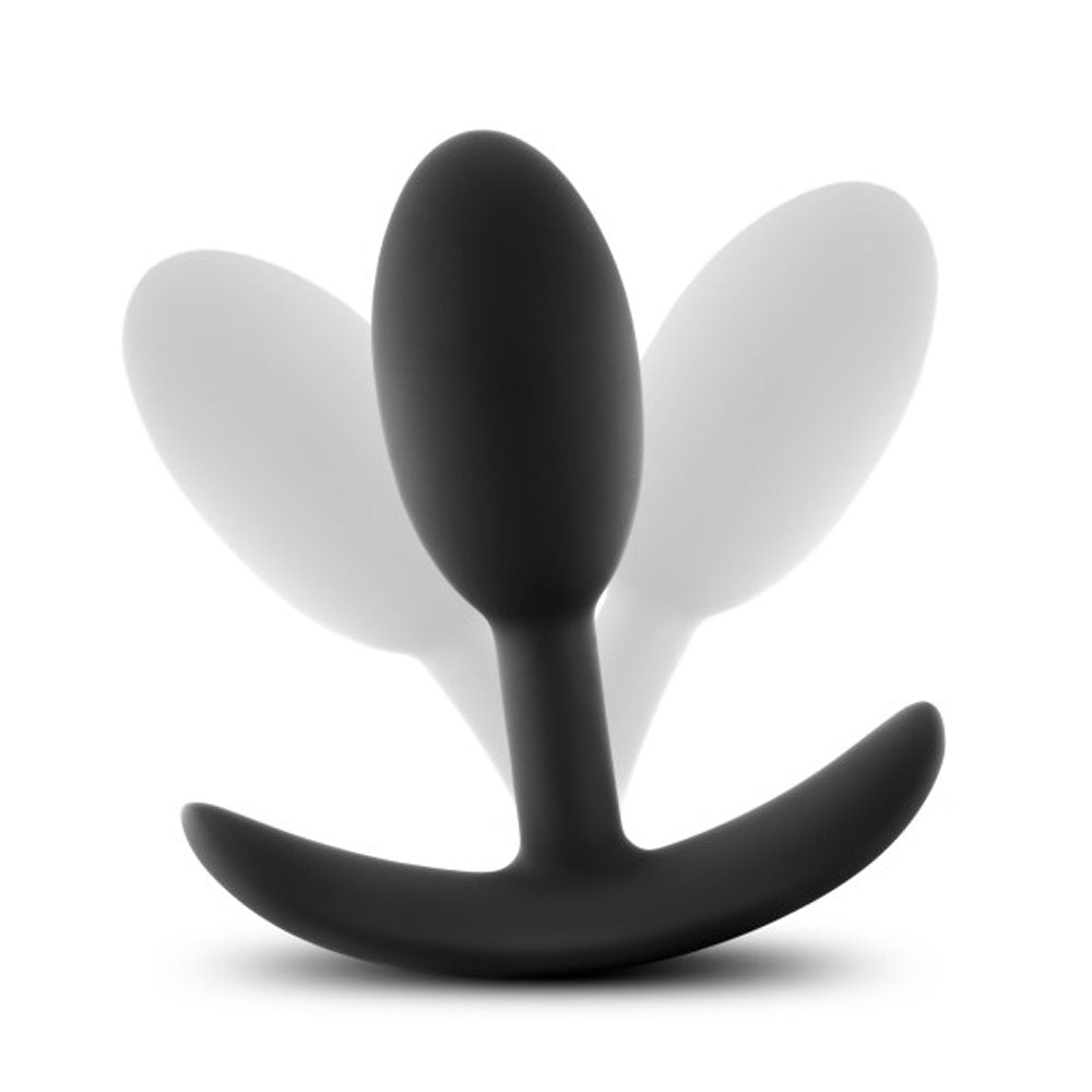 Anal Adventures - Platinum - Silicone Vibra Slim Plug - Small - Black BL-11845