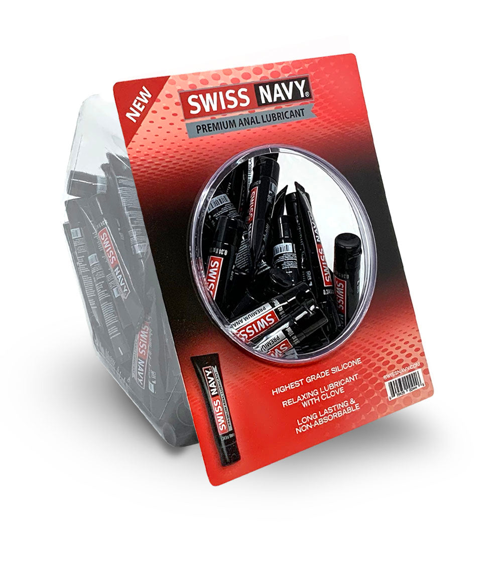 Swiss Navy Premium Silicone Anal Lubricant -100 Count Bowl - 10ml Bottles MD-SNAL10ML100