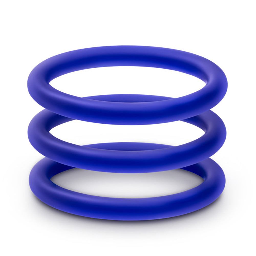 Performance - Vs1 Pure Premium Silicone Cockrings - Medium - Indigo BL-71812