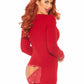Brushed Rib Romper - X-Large- Red