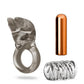 Stay Hard Vibrating Cock Ring Set With Sleeve Textured Sheath