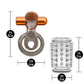 Stay Hard Vibrating Cock Ring Set With Sleeve Textured Sheath