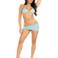 3 Pc Rhinestone Mesh Set - Medium/large - Baby Blue