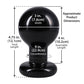 Round Butt Plug Large - Black