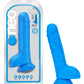 Neo - 9 Inch Dual Density Dildo - Neon Blue