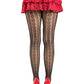 Sweetheart Striped Tights - Os - Black/red