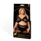 2 Piece Crop Top and Skirt Set - Queen Size - Black