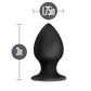 Anal Adventures - Platinum - Silicone Anal Stout  Plug - Medium - Black