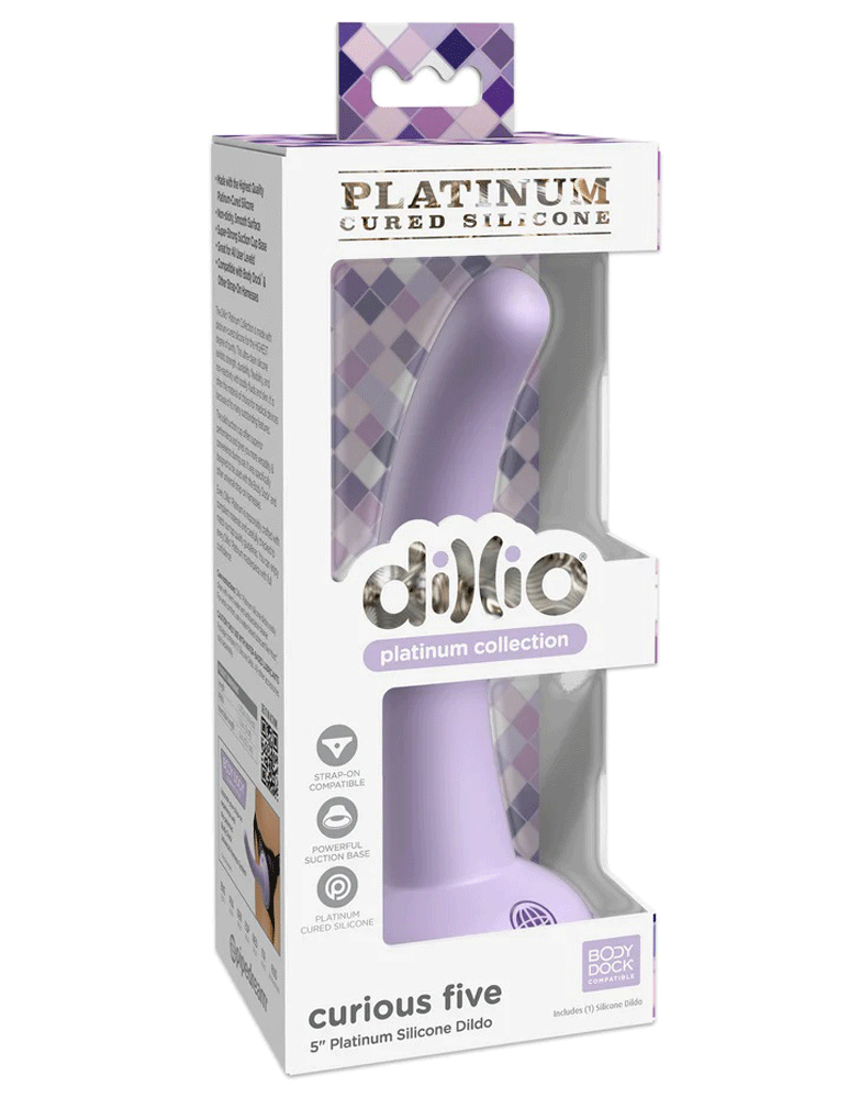 Dillio Platinum - Curious Five 5 Inch Dildo -  Purple