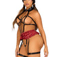 No Limits Harness Teddy Set - Medium - Black