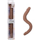 Silicone Studs Bend and Hold Dual Dong 16 Inch - Brown