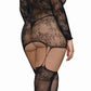 Versatile Garter Dress - Queen Size - Black
