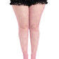 Plus Bow Net Tights - 1x 2x - Pink