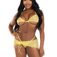 3 Pc Rhinestone Mesh Set - Medium/large - Baby Yellow
