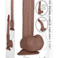 Flexskin Poseable Dildo - 7.75 Inch - Dark