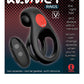 Red Dot Vibrating Cock Ring V2 With Remote - Black/red