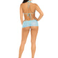 3 Pc Rhinestone Mesh Set - Medium/large - Baby Blue