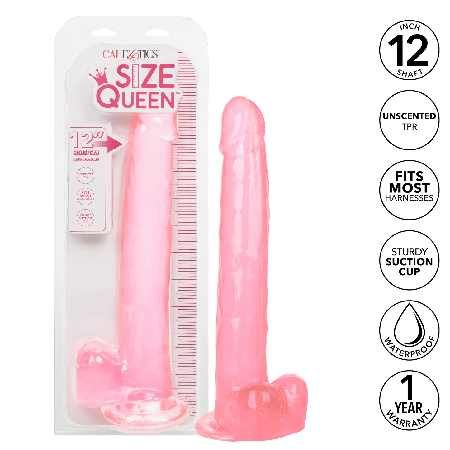 Size Queen 12 inch/30.5 Cm - Pink