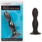 Silicone Ribbed Anal Stud - Black