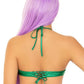 Mermaid Shell Bra Top - Medium - Green