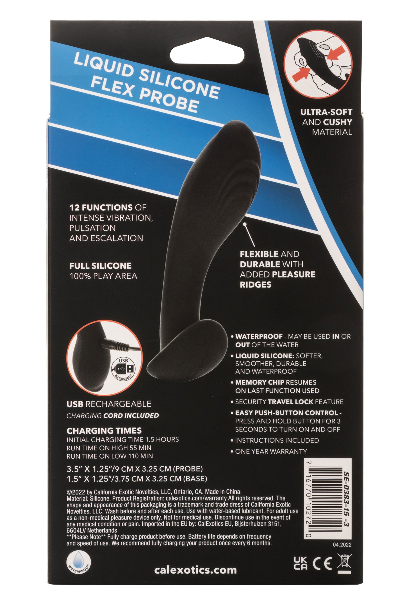 Eclipse Liquid Silicone Flex Probe - Black