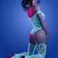 Illuminate Crotchless Teddy Bodystocking - One Size - White/blue