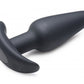 21x Silicone Butt Plug With Remote - Black