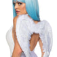Marabou Trimmed Feather Wings - White