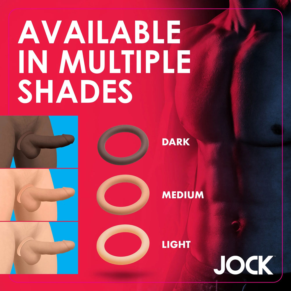 Jock Silicone Cock Ring Set in - Light