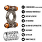 Stay Hard Vibrating Cock Ring Set With Dual Bullets Textured Sheath