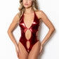 Lame Teddy With Keyholes - One Size - Red