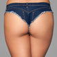 Buns Out Cheeky Shorts - Dark Wash - Large