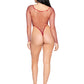 High-Cut Industrial Net Bodysuit - Os - Burgundy