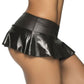 Wet Ruffle Skirt - Small/medium - Wet Black