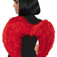 Marabou Trimmed Feather Wings - Red