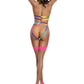 Ombre Rainbow Elastic Bra Set - Os