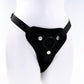 Hidden Pocket Strap on With Remote Control Vibrator - Black