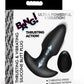 Thrusting and Vibrating Silicone Butt Plug Black